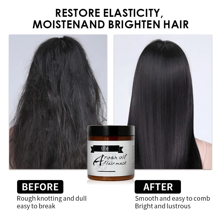 In stock fast delivery natural repair argan oil hair mask customized logo