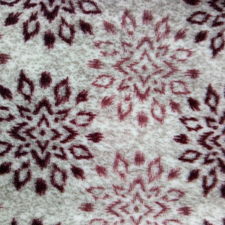 Hot sale 100 polyester baby velvet print beautiful flower fabric for wholesale