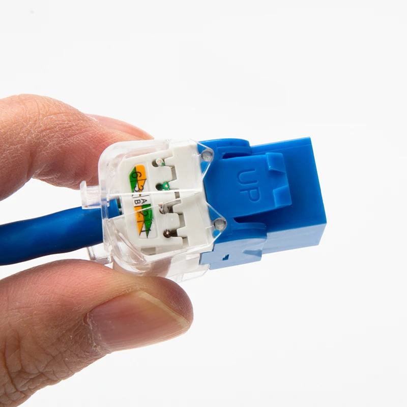 Network UTP Tool Free RJ45 8P8C Cat 6 Cat 6a Keystone Jack Toolless ethernet RJ45 modular jack Cat5e Cat6 Cat6a keystone jack
