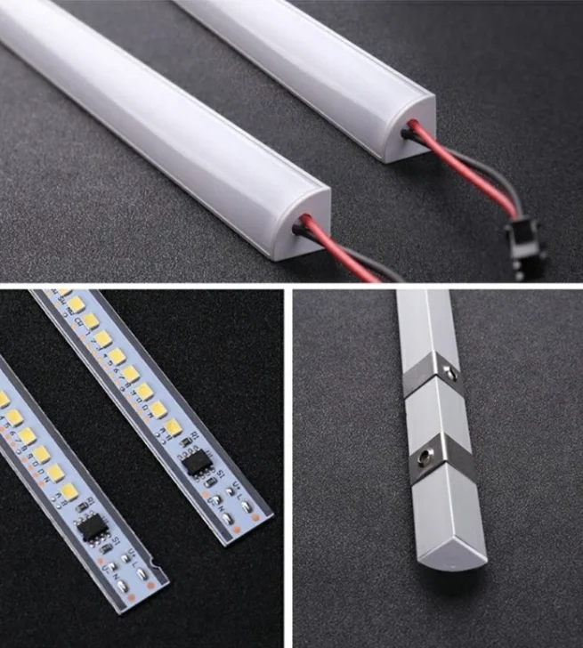 Low Voltages Slot Free Magnetic V Shaped Aluminum Profile Shelf Light for Supermarket Shelf Goods Display