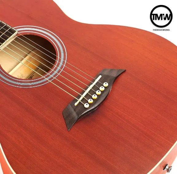 Natural Wooden Color Genesis 37' Acoustic Guitar with Intermediate Steel String for Music School Yoga & Pilates