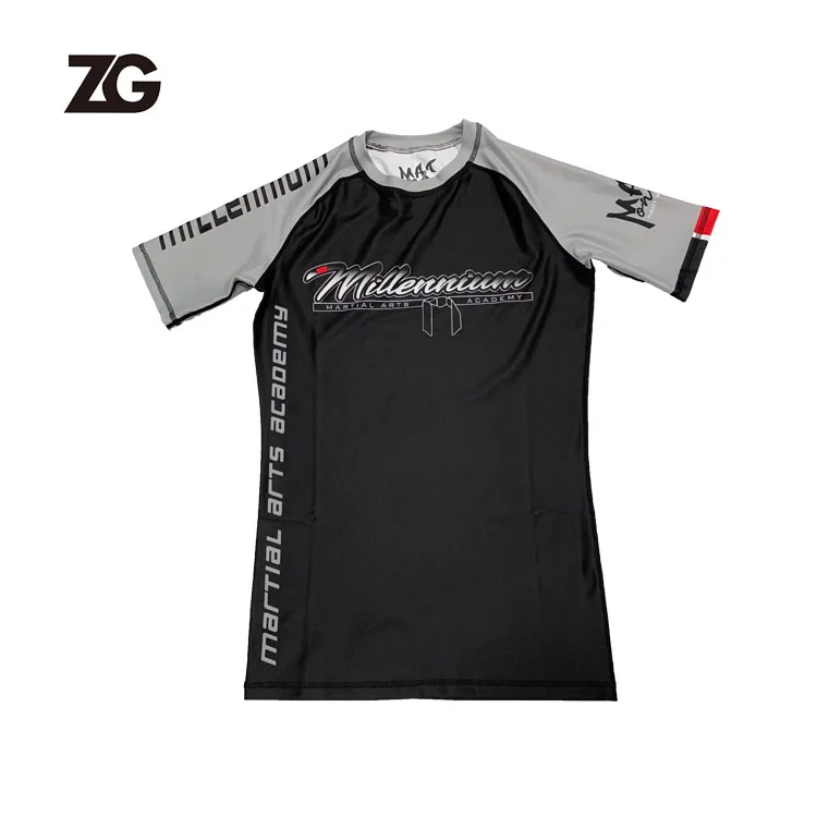 Профессиональный индивидуальный Bjj Rashguard сублимационная печать MMA набор