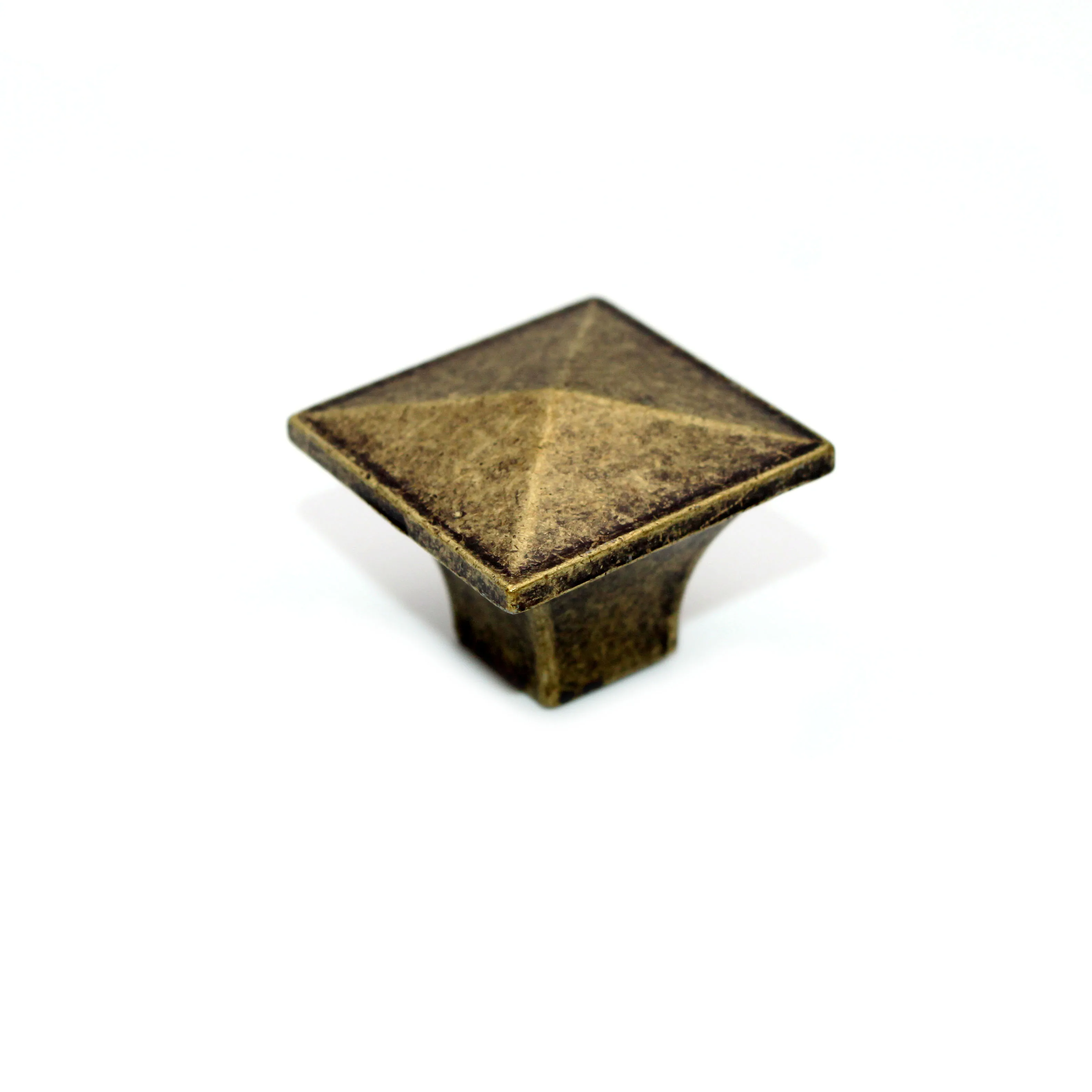 Antique Drawer Handles Vintage Decorative Square Knob Single Hole for Cabinet Cupboard Dresser Wooden Case Jewelry Box Chest