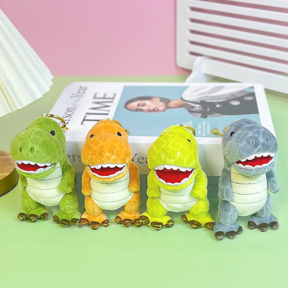 4 вида цветов плюшевый брелок с динозавром