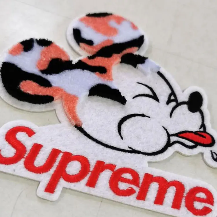 FA006 Manufacturer supply towel felt embroidery cartoon patches for garment