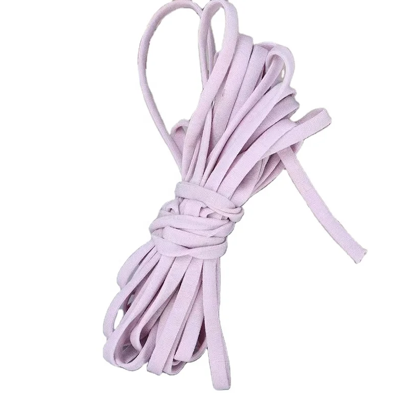 Zhongyou Manufacturing Soft Elastic Band Earloop 3mm 5mm Polyester Spandex Elastic Band Rope Webbing White Soft Texture,elastic