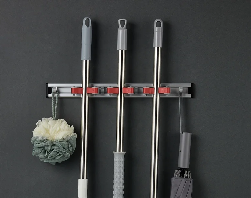 Promotional Top Quality Multifunction Mop And Broom Holder Wall Mount