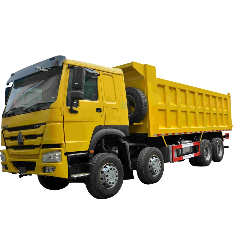 sinotruk howo dump trucks 12-wheeler 8x4 tipper truck 2023 400hp loading capacity 40tons 28 32 cubic meter.