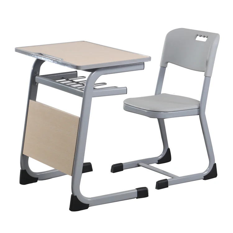 school kid study table classroom furniture student mountable single seater chair and desk set