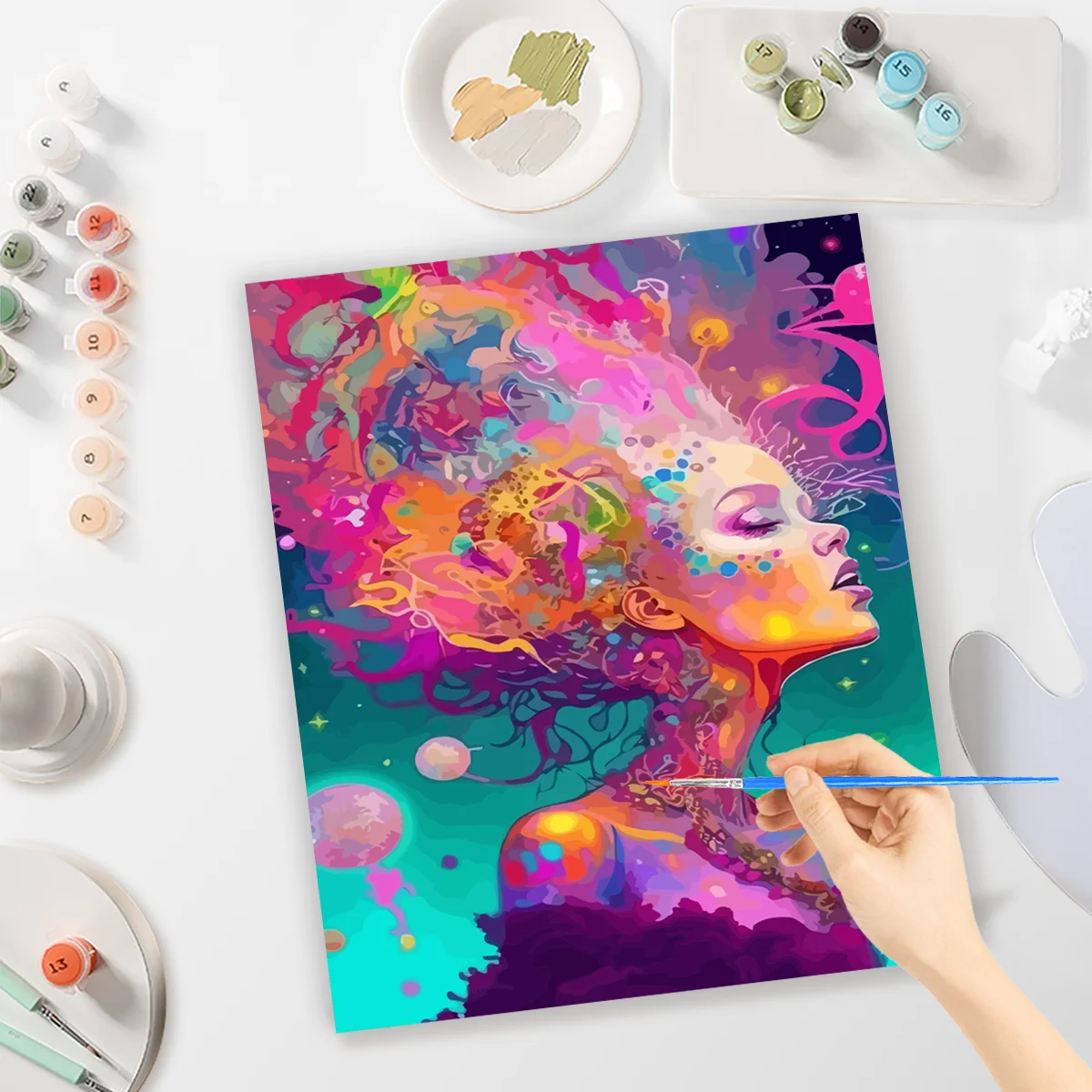Diy Painting By Numbers For Adults Starter Kit Colorful Women Figure Acrylic Picture By Numbers For Home Decoration 40x50cm