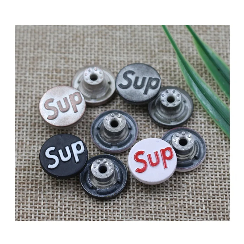 Factory wholesale fashion design custom logo jeans buttons for pants