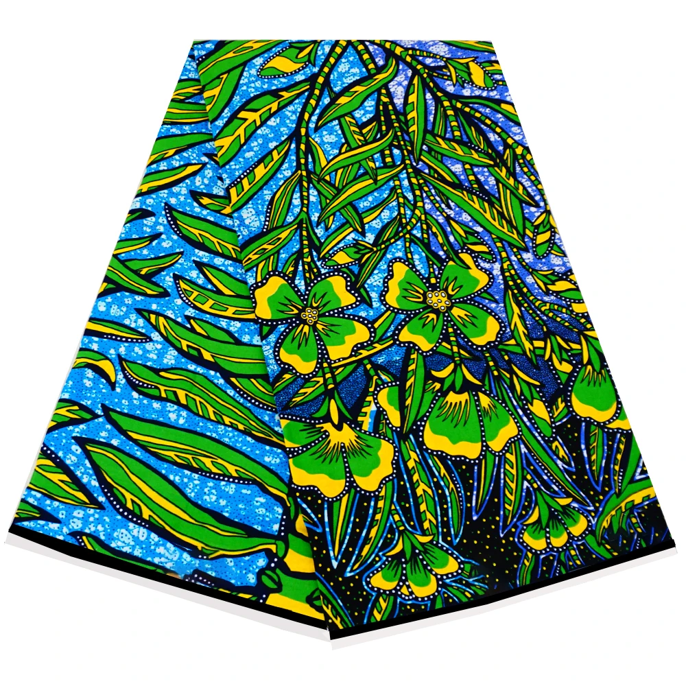Popular african wax fabric wholesale african printed fabric with peacock tail pattern beautiful for women party dress