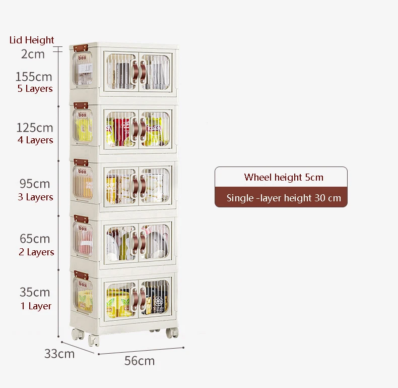 Wholesale price 56cm width plastic container storage box collapsible plastic storage box foldable stackable storage box