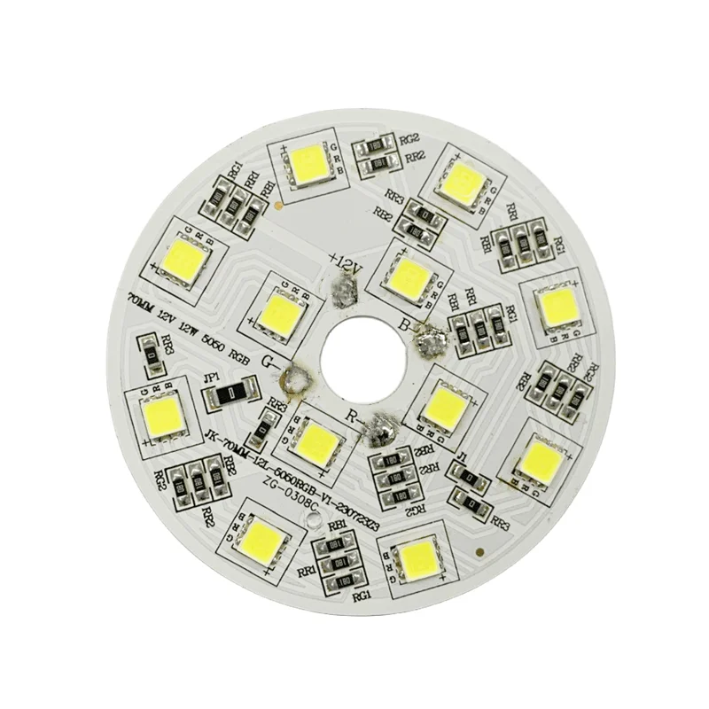 12V 12W 5050 SMD Chip Aluminum PCB Round Bulb Circuit Board White Color 7000K PCB Lighting Board LED Modules