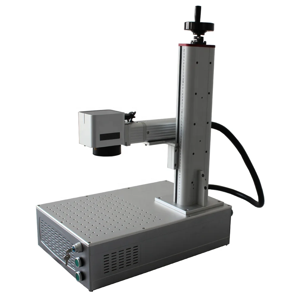 20w 30w Affordable Portable Fiber Laser Marking Machine Mini Fiber Laser Marker DST Metal Kingdom Key Training Character Power