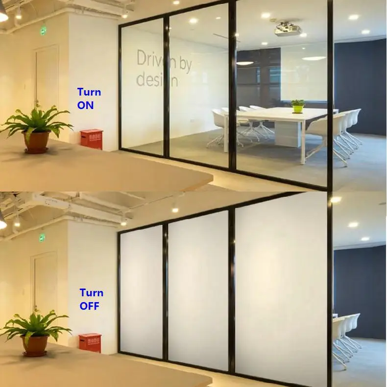 High clarity self-adhesive elctronic smart glass film for building glass decorative films