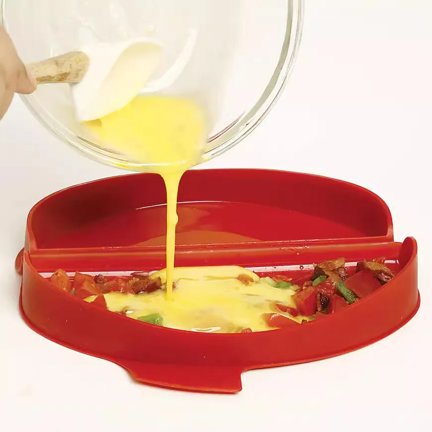 New Arrival Omelet Maker Custom Egg Shape Maker Egg Poacher Pan Convenient Silicone Omelette