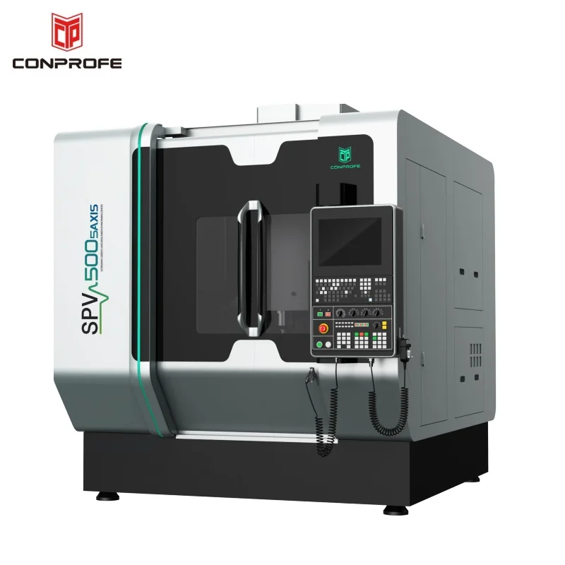 SPV500-5AXIS Высокоточный HSK-A63 Металл 5 оси ЧПУ вертикальный VMC обрабатывающий центр