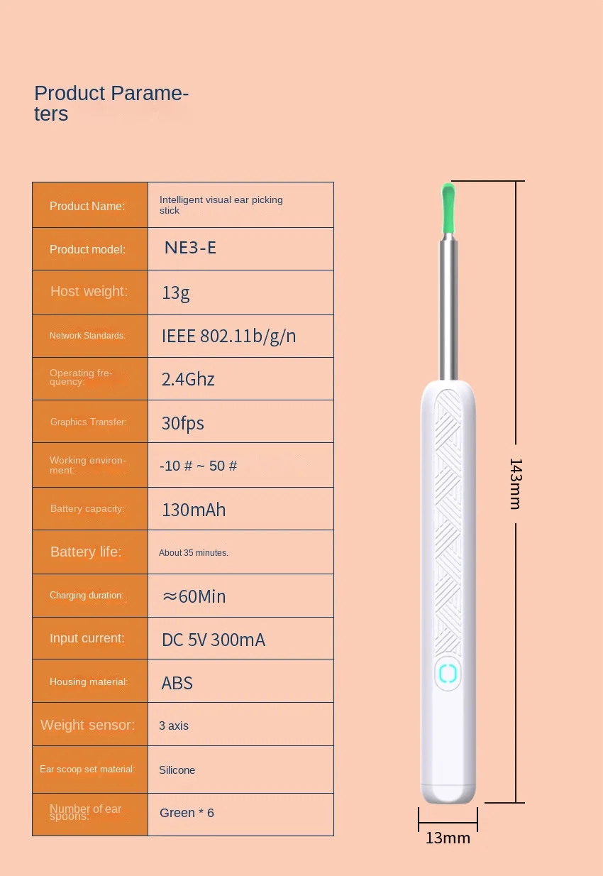 IFINE Beauty 2024 Лучшая цена Умный набор для удаления ушной серы с HD-камерой удобный силиконовый ковш очистки ушей