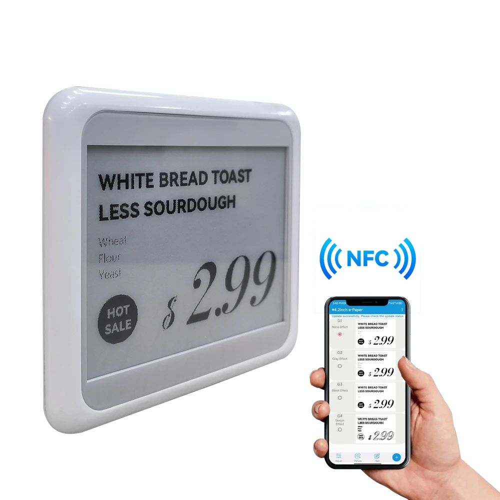 Electronic Price Tags With Pictures Electronic Label Ink Screen Nfc Without Battery