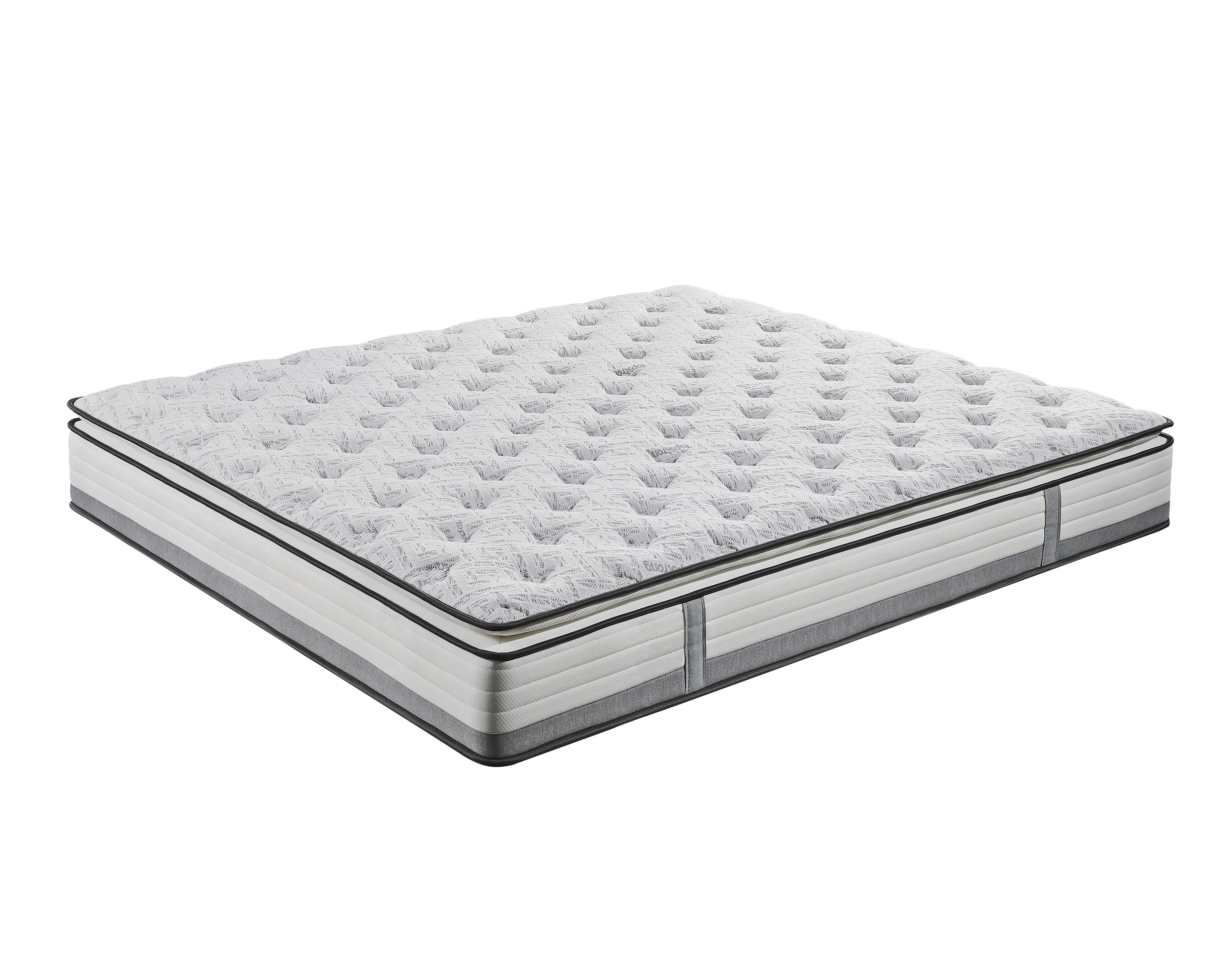 Good Quality Pillow Top Bamboo Latex Cushion Individual Pocket Spring Mattress High-end Comfortable Mattress