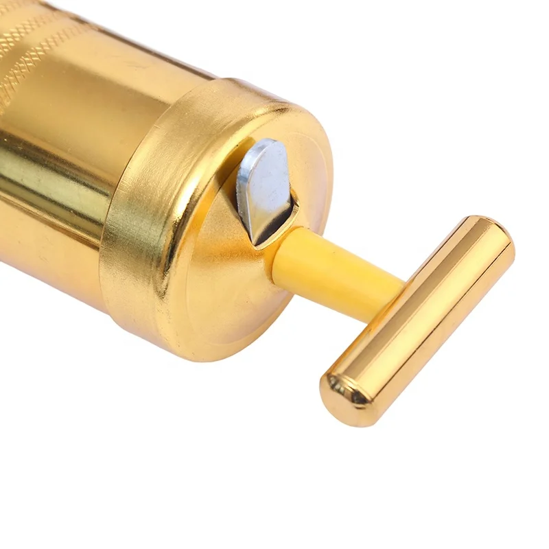 Grease gun 900cc gold plating process double piston 8000psi-10000psi high pressure manual grease gun