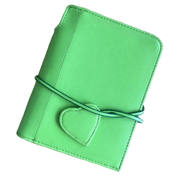 New fashion embossed leather diary real leather cover a6 planner organizer custom 6 rings binder