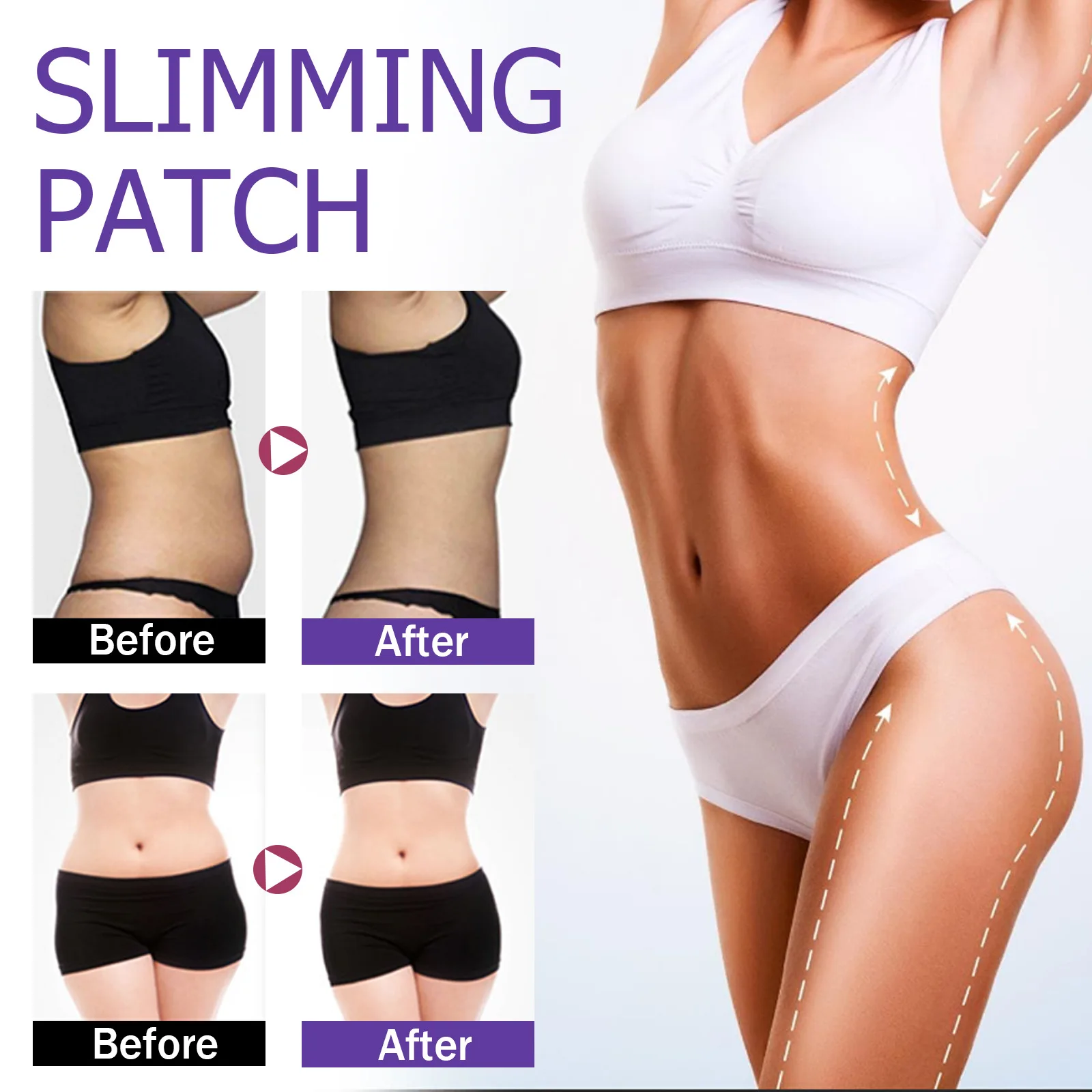 30Pcs Herbal Slimming Tummy Pellet Belly Navel Patch For Burning Fat Natural Herbal Abdominal Weight Loss Slimming Patch