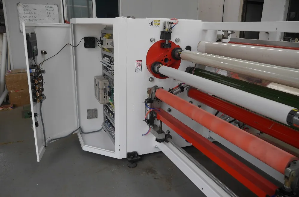 Fully automatic double shaft rewinding machine for BOPP
