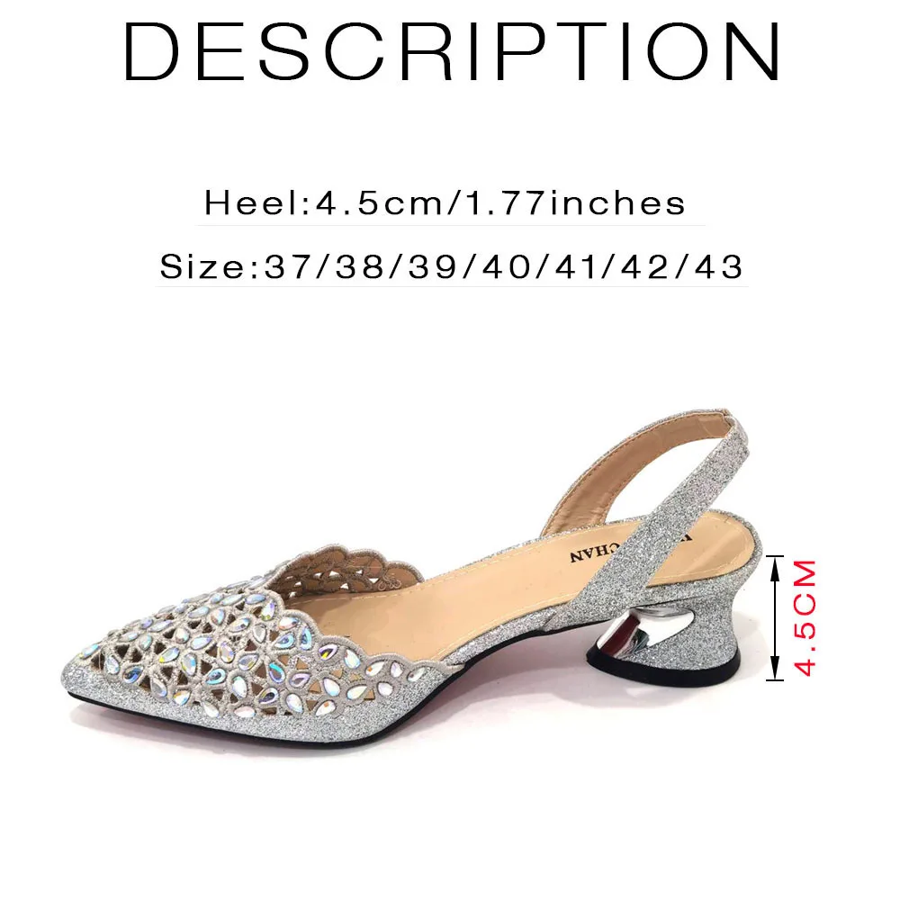 Summer African Wedding Italian Orange Matching Wedge Shoes And Bag Set Women For Party