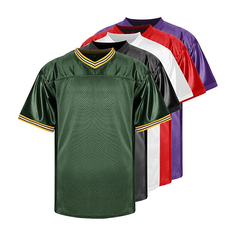 Digital Sublimation Printing Quick Dry Vented Mesh Football Jersey American Wholesale Custom Mens Blank Football Jersey
