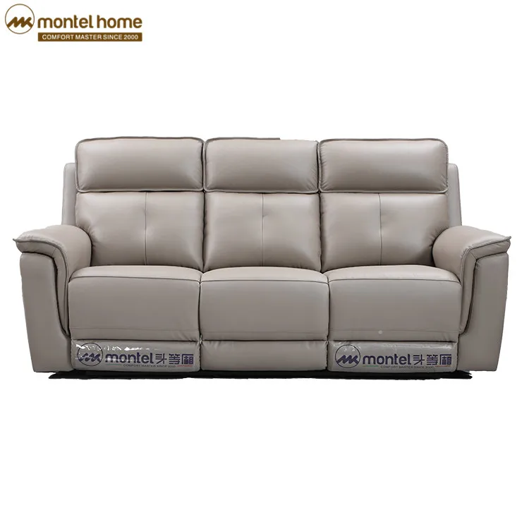 Unique Furniture High Back Sofas Living Room Grey Leather Sectional Sofa Recliner Modern Electric Sofa Set