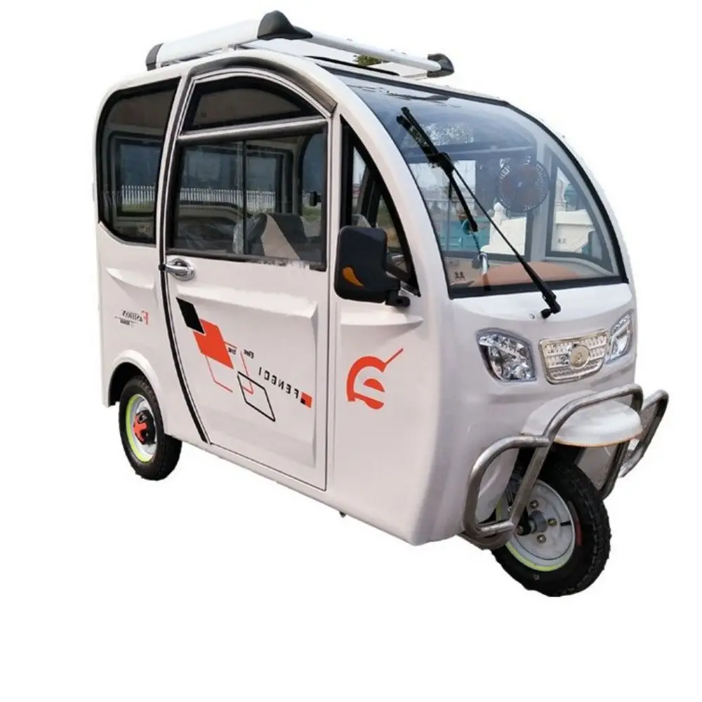 Enclosed round 3 electric vehicle for 4 passenger 650w mini new energy 60v tricycle three turns electric car low price from CN