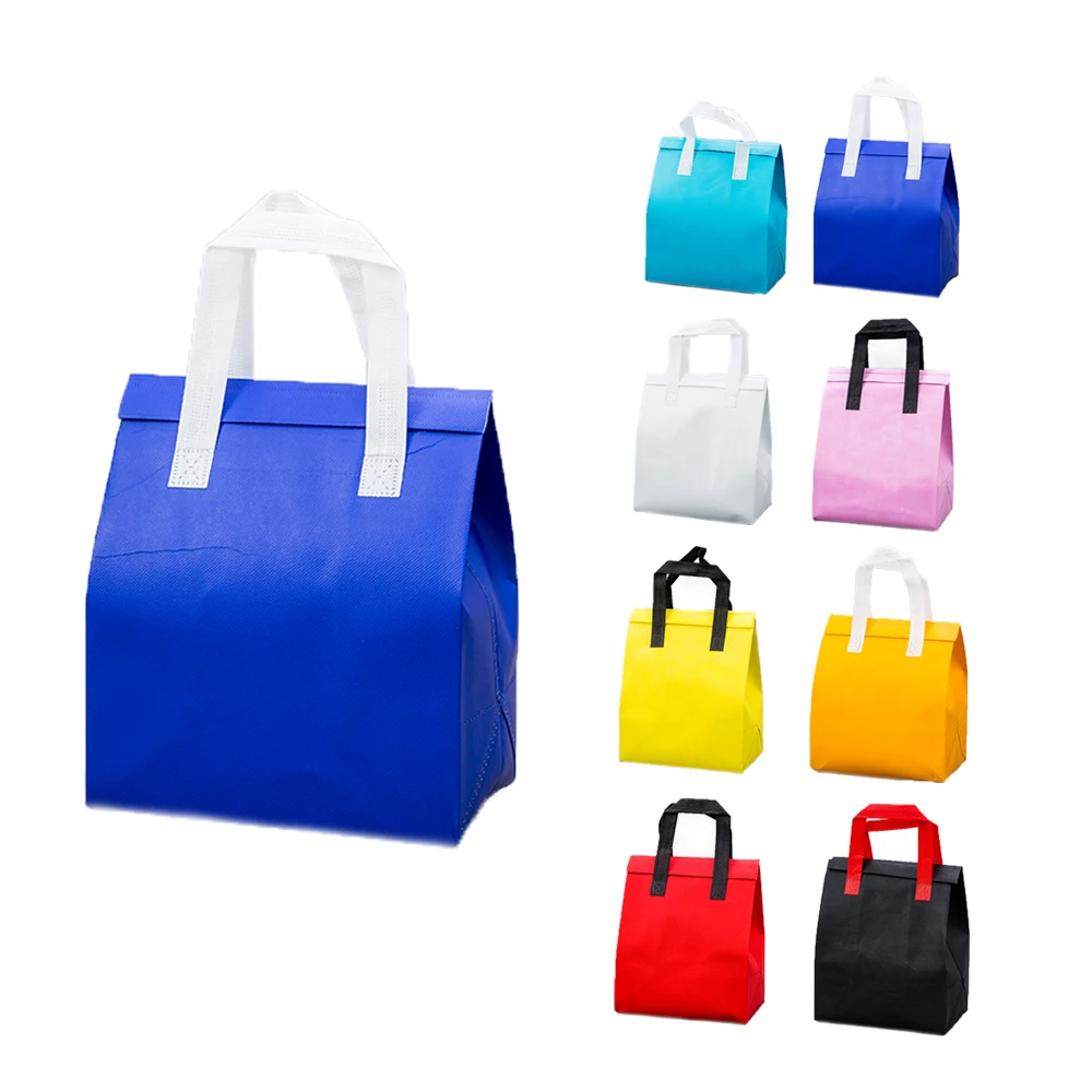 Custom Logo Promotional Reusable Thermal Insulation Bag Wholesale Non Woven Insulated Lunch Cooler Bag For Food