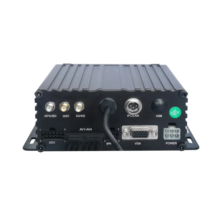 4G wifi vehicle truck bus recorder 4ch car dvr connect to Mixer positive and negative signals