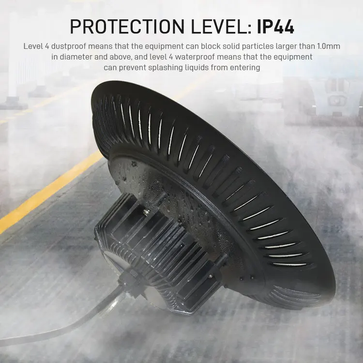 High Lumen Warehouse IP44 Waterproof Highbay Fixture Linear 100W Industrial UFO LED High Bay Light
