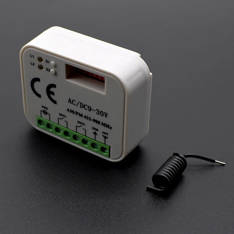 Многочастотный 300 до 900 МГц универсальный гаражных ворот открывалка пульт дистанционного управления 2CH AC/DC 9-30 в
