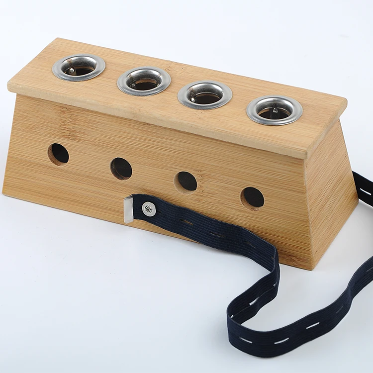 4 holes Best Quality moxa roll box Moxa Stick wood moxa holder mugwort box
