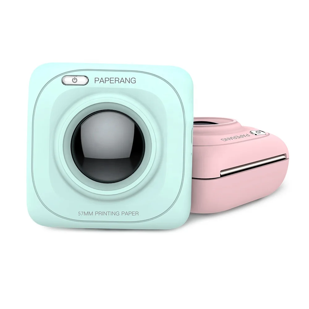 Карманный термопринтер PAPERANG с голубыми зубьями для фотографий, портативный беспроводной мини-принтер для фотографий 58 мм для мобильных устройств Android iOS