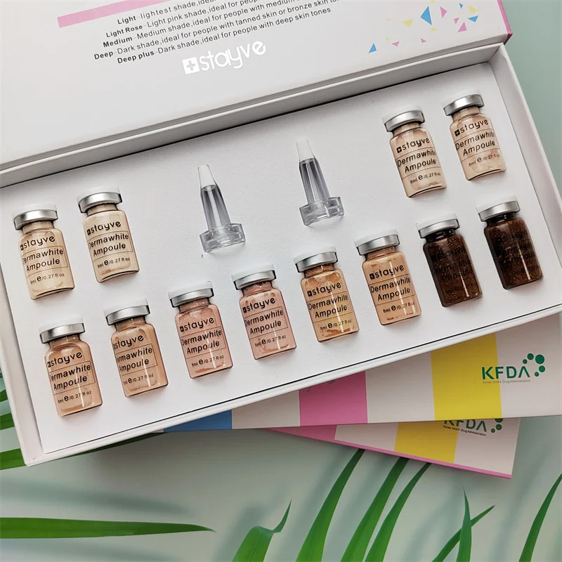 korean derma pen serum kit 8ml x 12 vials stayve bb cream glow white meso serum foundation skin booster kit