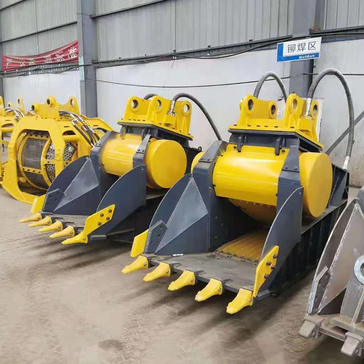 Multifunctional excavator crushing bucket rock crushing bucket
