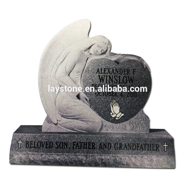 Premium Quality Natural Stone Monument Black Granite Headstone Child Headstone