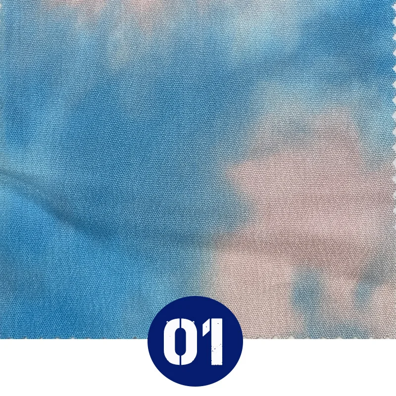NO MOQ custom somali 45S*45S  print Splatter digital tie-dyed 100% Rayon viscose Spun dyeing fabric for dress