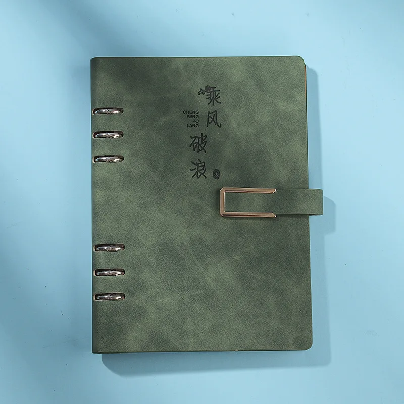 Оптовая продажа цветной блокнот из искусственной кожи с 9 кольцами роскошная бумага для письма Обложка книг A3 A4 A5 индивидуальный чехол принтом