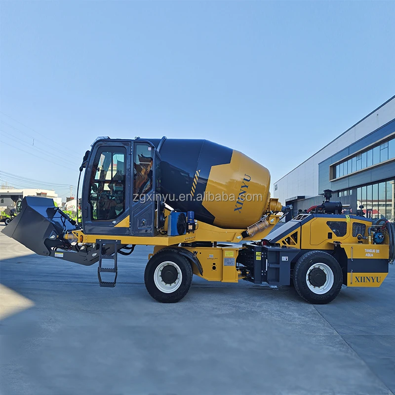 Construction Machinery Mini mobile 10 m3/h-30m3/h self-loading concrete mixer truck for Construction Industry