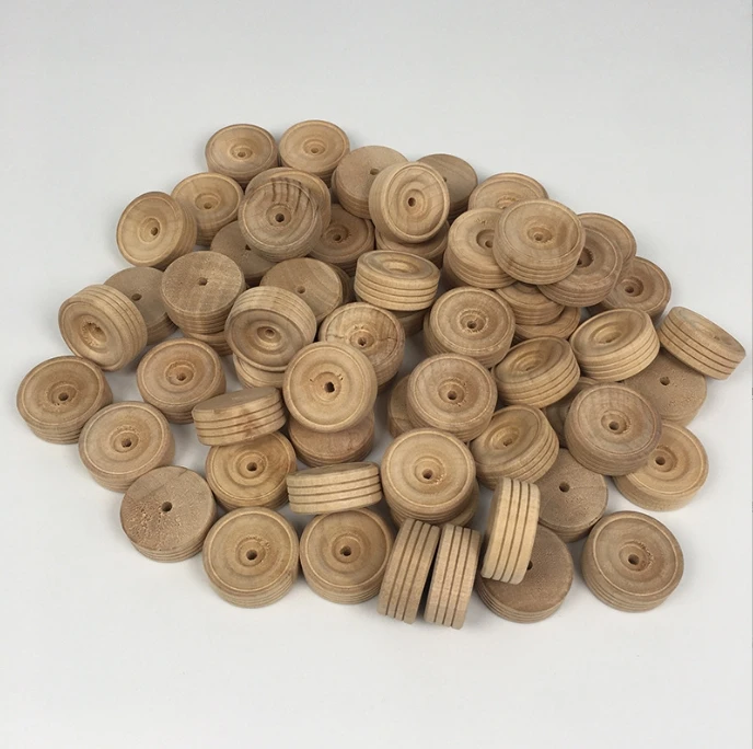Solid wood wheels DIY handmade materials for children puzzle toys wooden wheels  wooden wheel model accessories