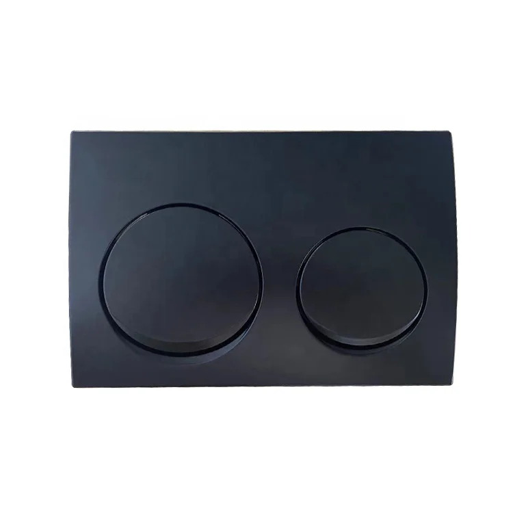 Matte Black Dual Flush Actuator Plate for Concealed Cisterns Toilet Push Buttons Compatible with Geberit Alpha 10
