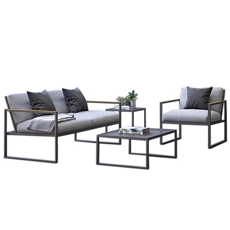 Wholesale Modern Aluminum Waterproof Balcony Leisure Courtyard Lounge Villa Sectional Sofa Furniture