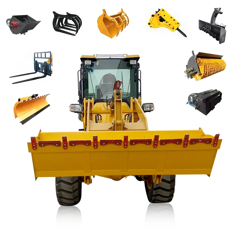 2 Cubic Bucket New Construction Equipment Small/Mini Compact Front End Tractor Extended Boom Wheel Loader for Farming/Construct