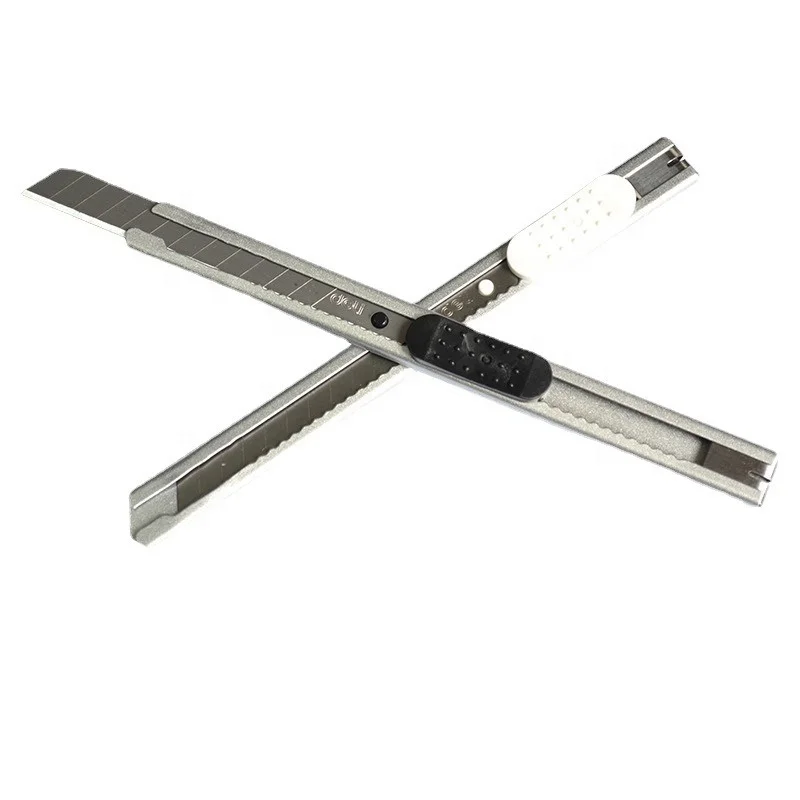 Wholesale Iron Art Knife Utility Knife 9mm Snap Off Blade Office Paper Cutter Box Cutter